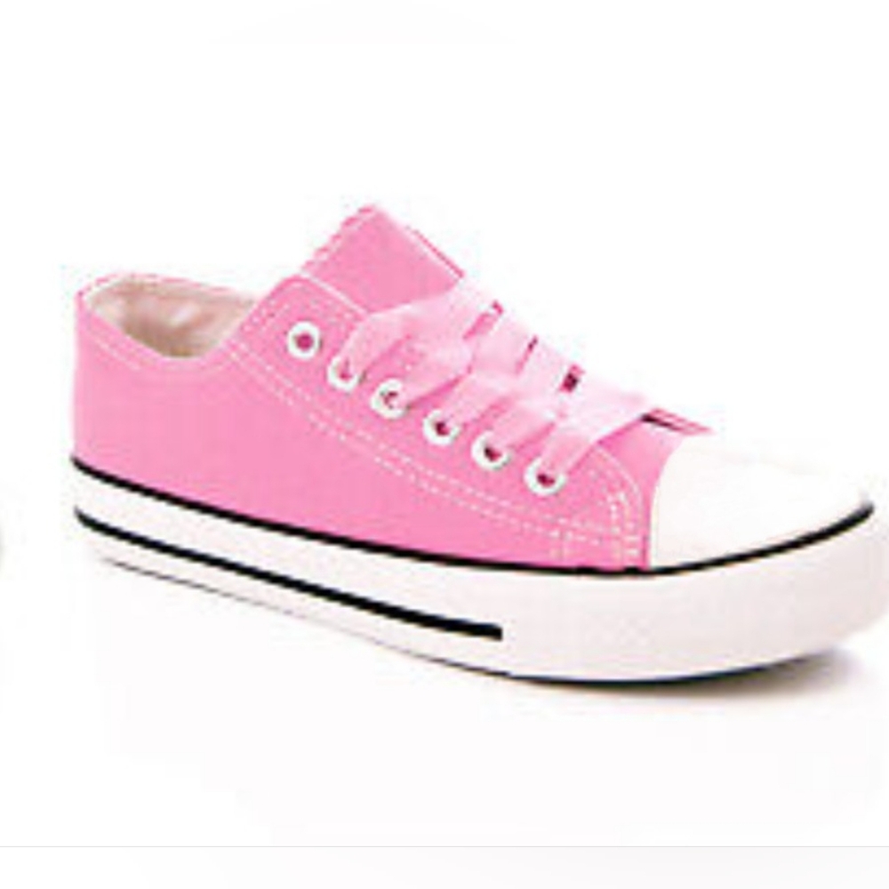 Pink Converse-Like Shoes, Sz. 4 Big Girl